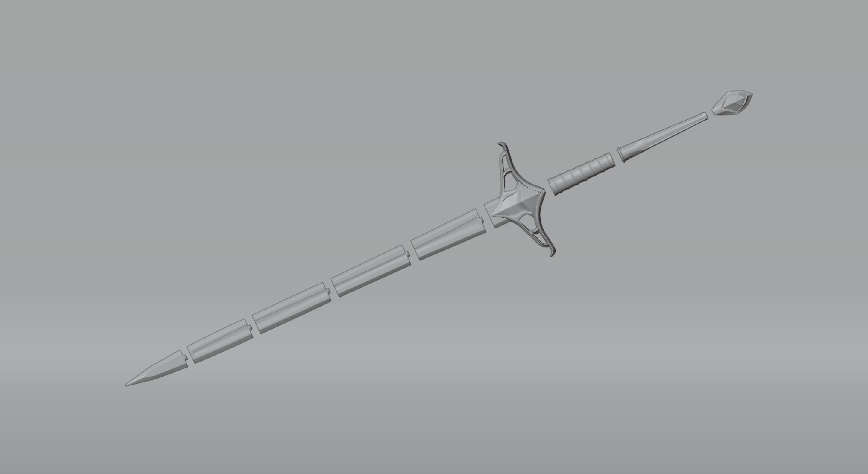 ロングソード - ガラドリエル - 力の指輪 - 3Dプリント可能なファイル