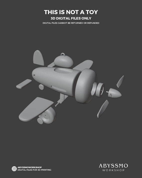 アンディのおもちゃの飛行機 STL - トイストーリーの部屋用小道具 - 3D