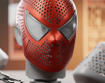 Raimi Spiderman Faceshell STL - 2004/2007 Tobey Maguire Mask - 3D Printable Prop with Lenses