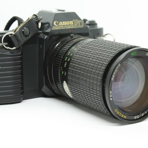 Canon T50 35mm film SLR with Sun MC 35-135mm Macro Zoom Lens