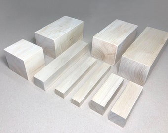 Poplar Tulipwood Timber Blanks for Carving, Woodturning, Hand Whittling Wood Crafts — Similar to Lime, Linden, Basswood Woodcarving Blocks