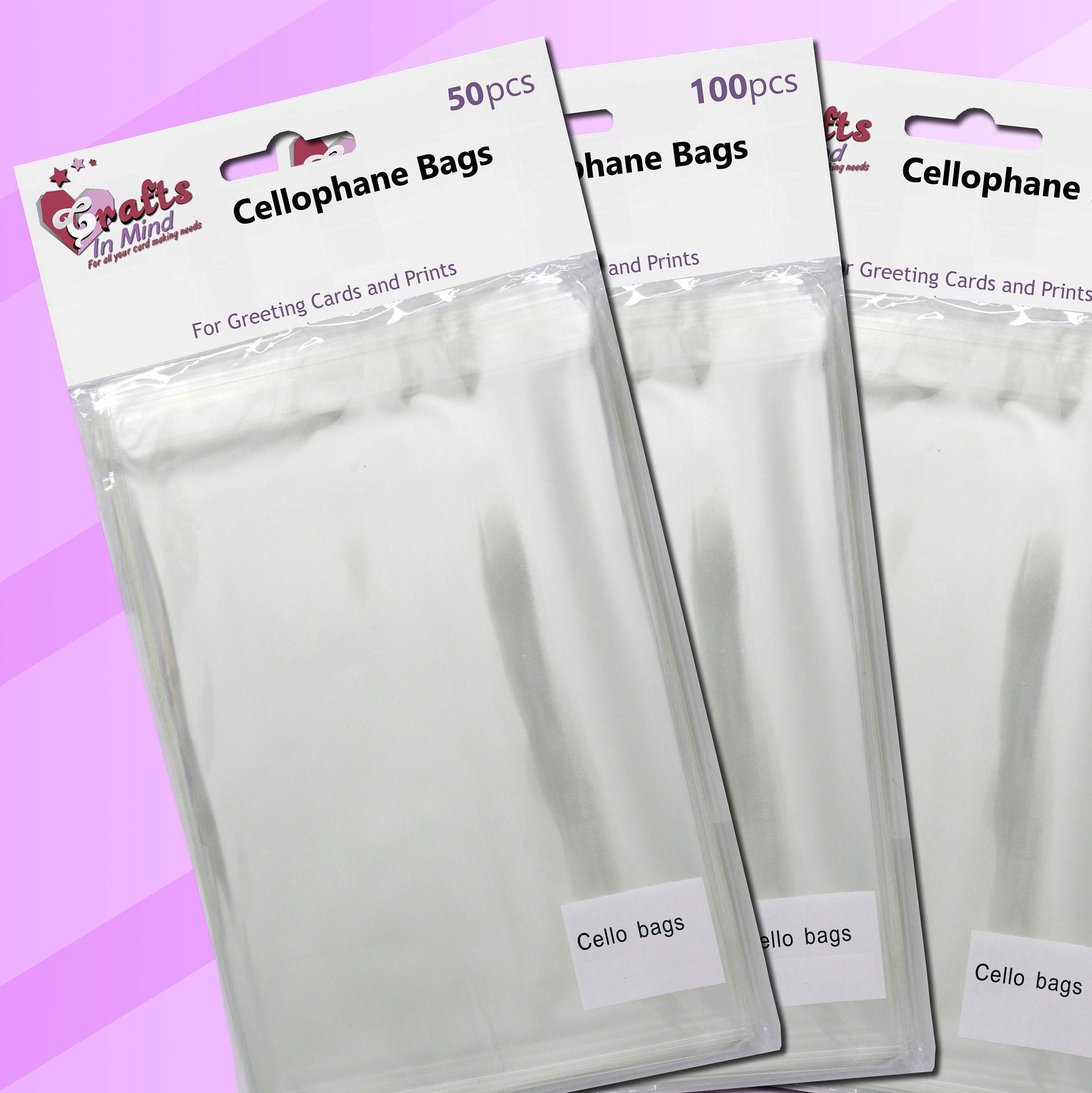 DL Cello Bags Self Seal - 115mm (W) X 220mm (L) + 25mm Flap - 30 Micron -  Clear Display Bags - Etsy