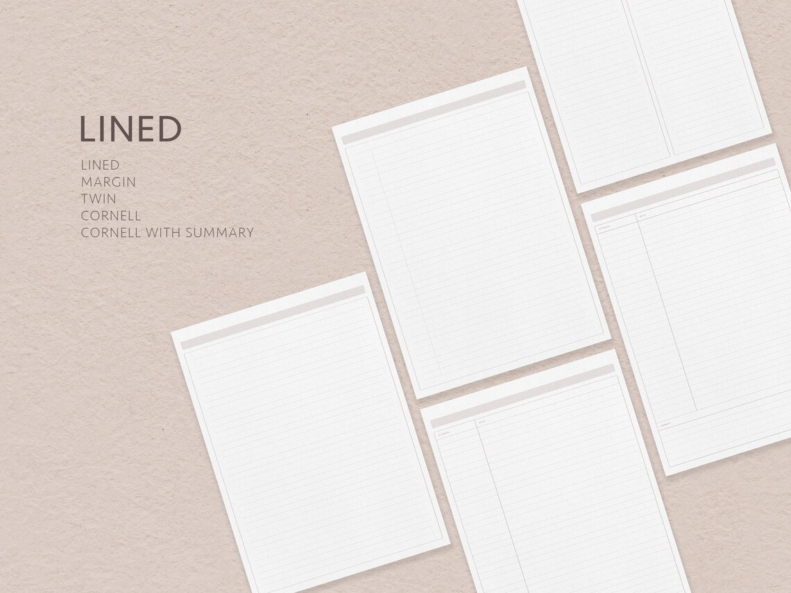 Warm Neutral Digital Note Paper Texture Student Planner for Goodnotes ...