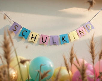 Schoolchild pennant chain, school enrollment, school enrollment decoration