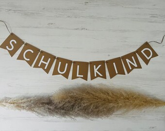 Personalized SCHOOLCHILD - Pennant banner, decoration for first day of school, garland, first day of school, start of school
