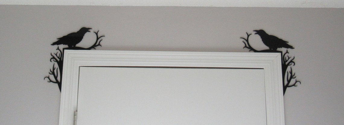 Raven Window Frame Raven Door or Window Trim Corner, Acrylic, Laser Engraved, Bird - Etsy