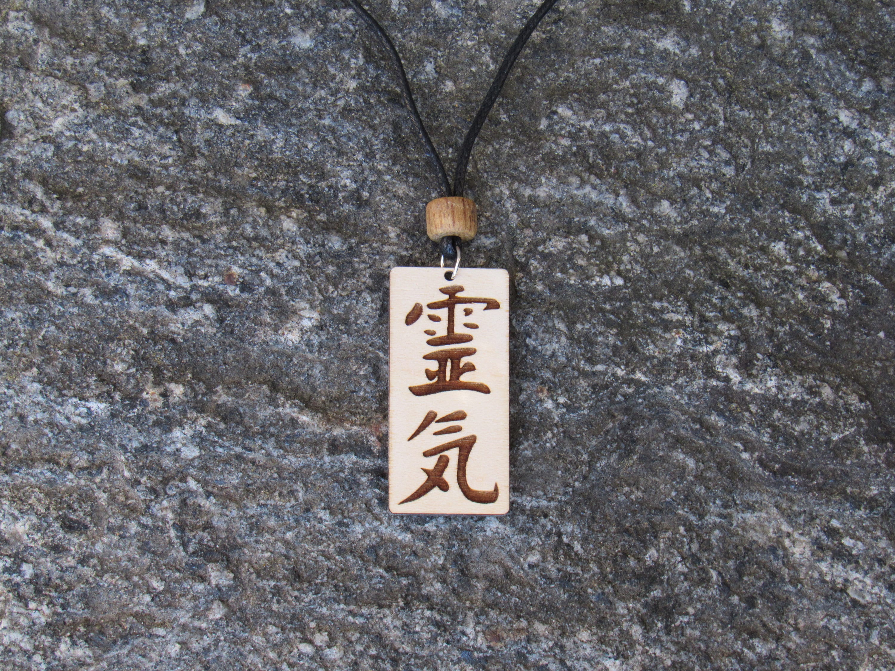 Wooden Kanji Necklace