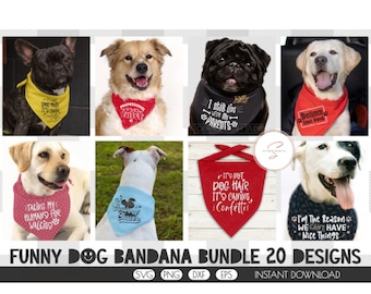 Dog Bandana SVG Dog Lover Funny Dog Quote Mom SVG Bundle Fur Mom