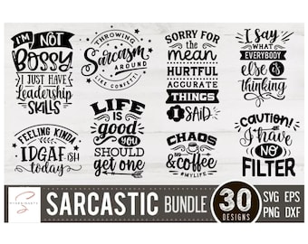 Sarcastic Quote SVG Bundle Funny Shirt Designs