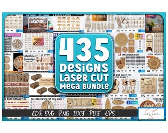Laser Cut SVG Mega Bundle 435 Designs CNC Files Digital Download