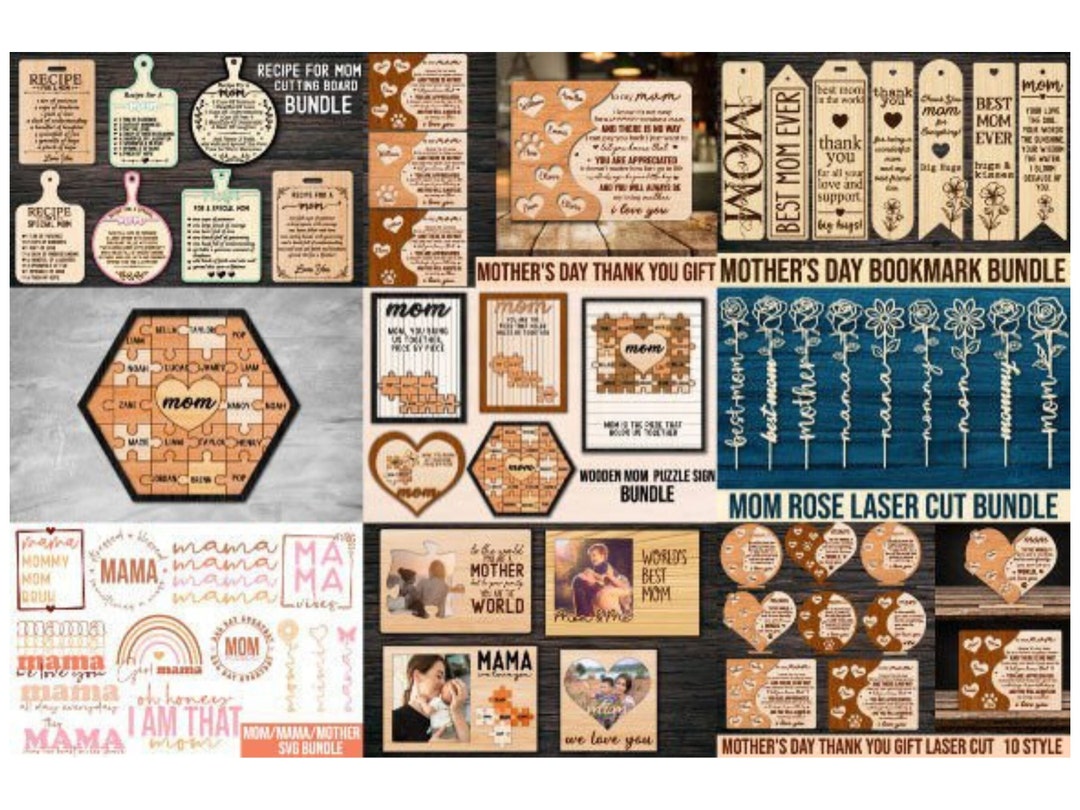 Laser Cut File Mothers Day, Laser Cut Design, Laser Cut Wood, Laser