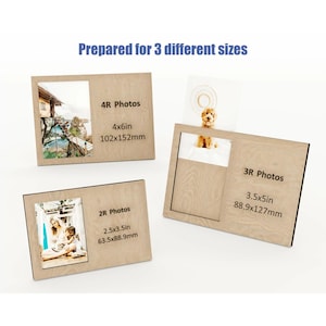 Wood Frame, Glowforge File, Laser Cut Frame, Digital File, Laser Cut Slot In Picture, Photo Frame, Custom Photo Frame, Picture Stand