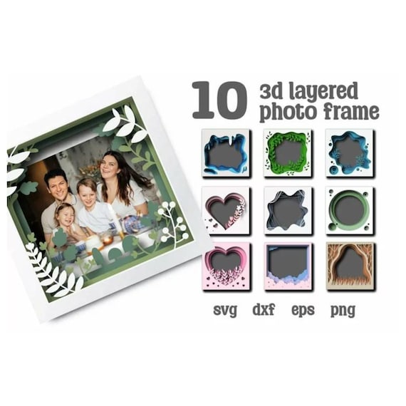3D Layered Shadow Box SVG Framed Art Nursery Decor Housewarming Gift Paper Art