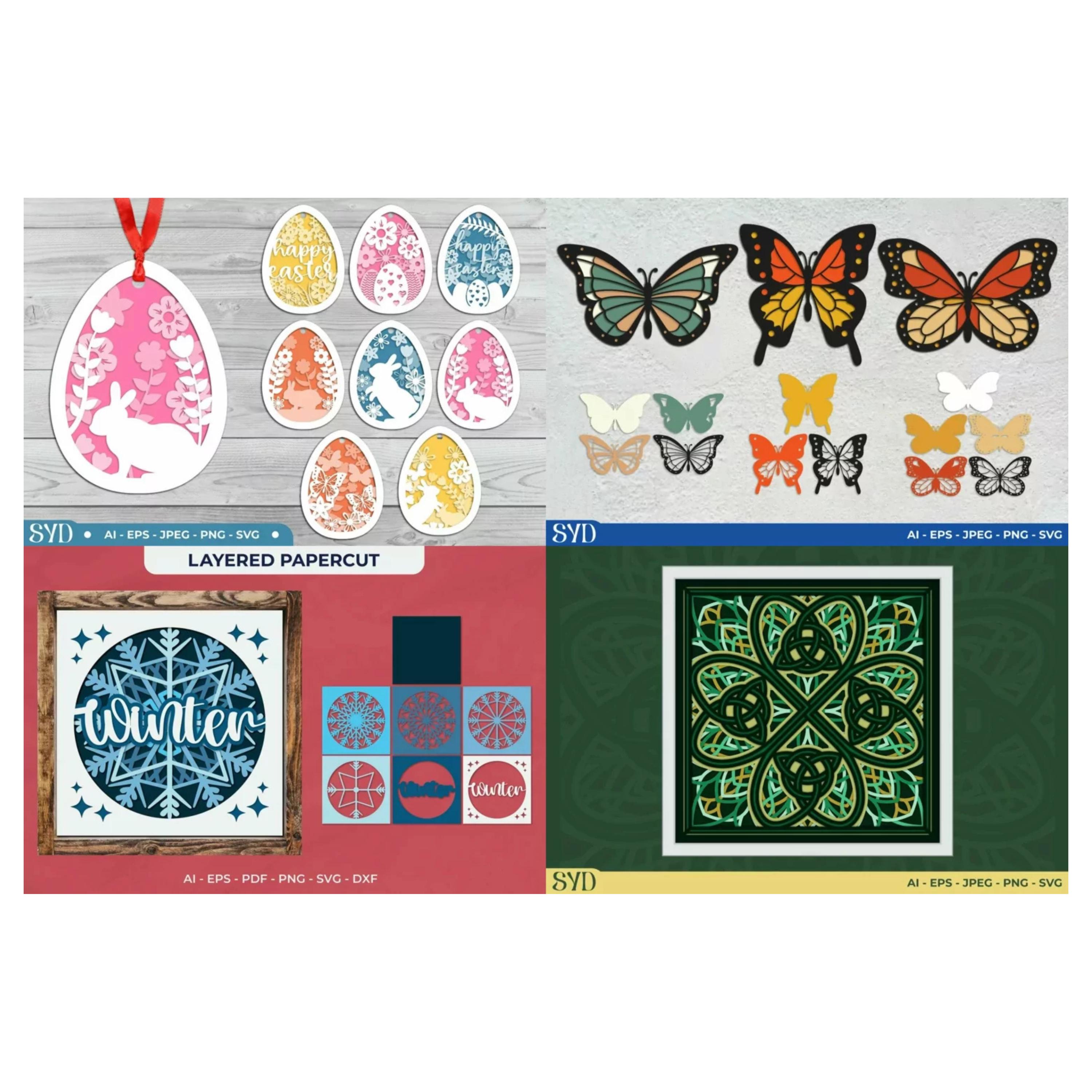3D Layered Paper Cut Art 120 Designs Mega Bundle - Etsy