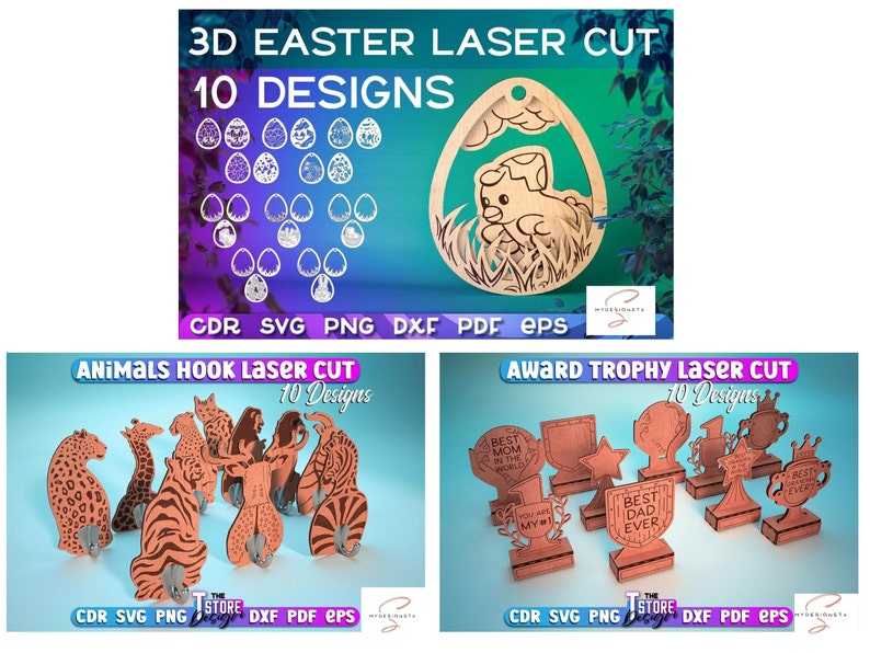 Laser Cut File, Mega Bundle, Glowforge svg, Laser Engrave, Laser Cut Template, Monogram, CNC Files image 5