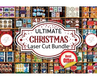 Christmas Laser Cut SVG Bundle Ornaments Decor Lanterns