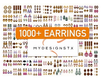 Laser Cut Earrings Wood SVG Template DIY Jewelry Tear Drop Earrings Faux Leather
