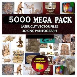 Vektor 3D-filer CNC-filer DXF CDR Laserskurna dockhus Digital nedladdning