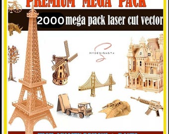 Laser Cut Vektordatei CNC-Muster Vorlage Fräser DXF-Datei