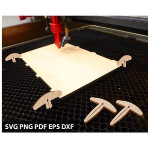 Honig-Kamm-Bettstift SVG-Krümeltablett T-förmige Ausrichtung Glowforge-Honigwaben-Haltestifte Laser SVG-Datei Spannbettlaken