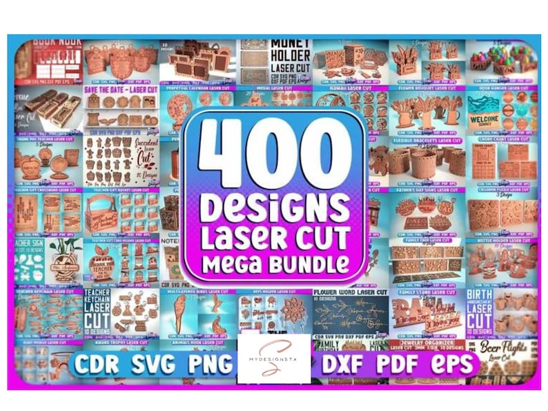 This Mega Bundle Laser Cut File is perfect for taking your craft project to the next level! With this bundle, you be able to take on any creative challenge and make something unique and special.