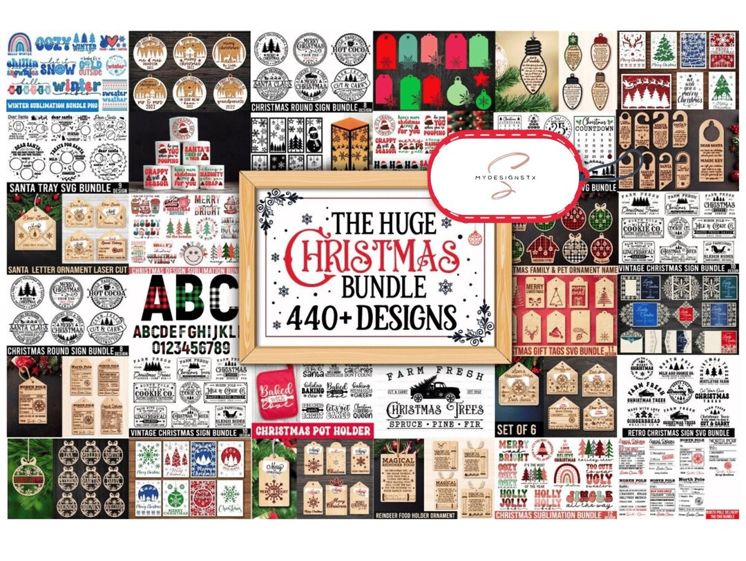 Christmas SVG Bundle Santa Holiday Designs for Cricut - Etsy