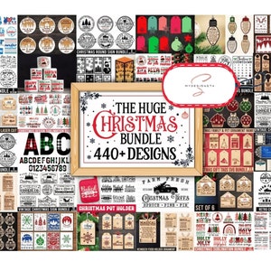 Weihnachten SVG Bundle Santa SVG Urlaub Dateien für Cricut Sublimation Bundle 3D Layered SVG Cake Topper