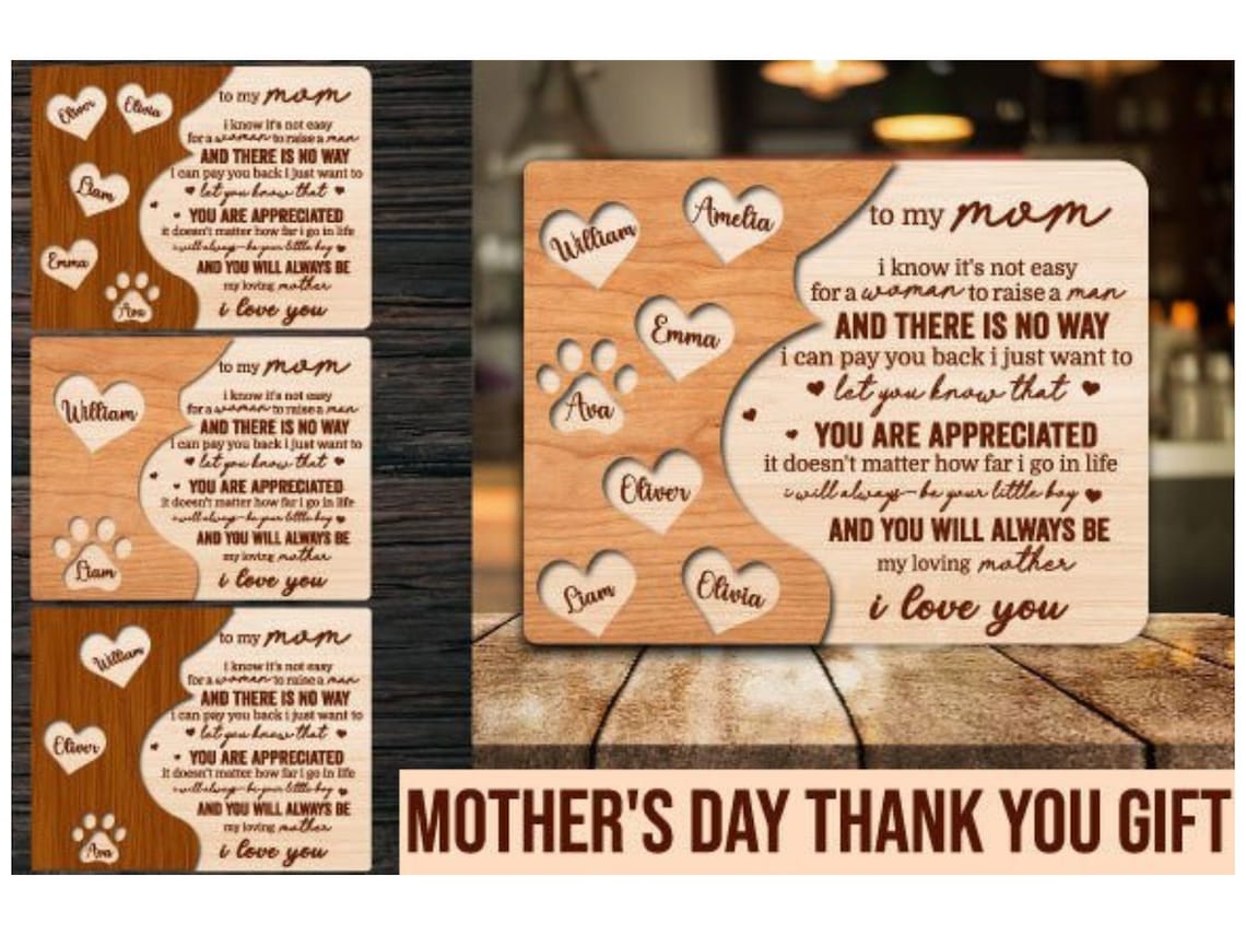 Laser Cut File Mothers Day Laser Cut Design Laser Cut Wood - Etsy
