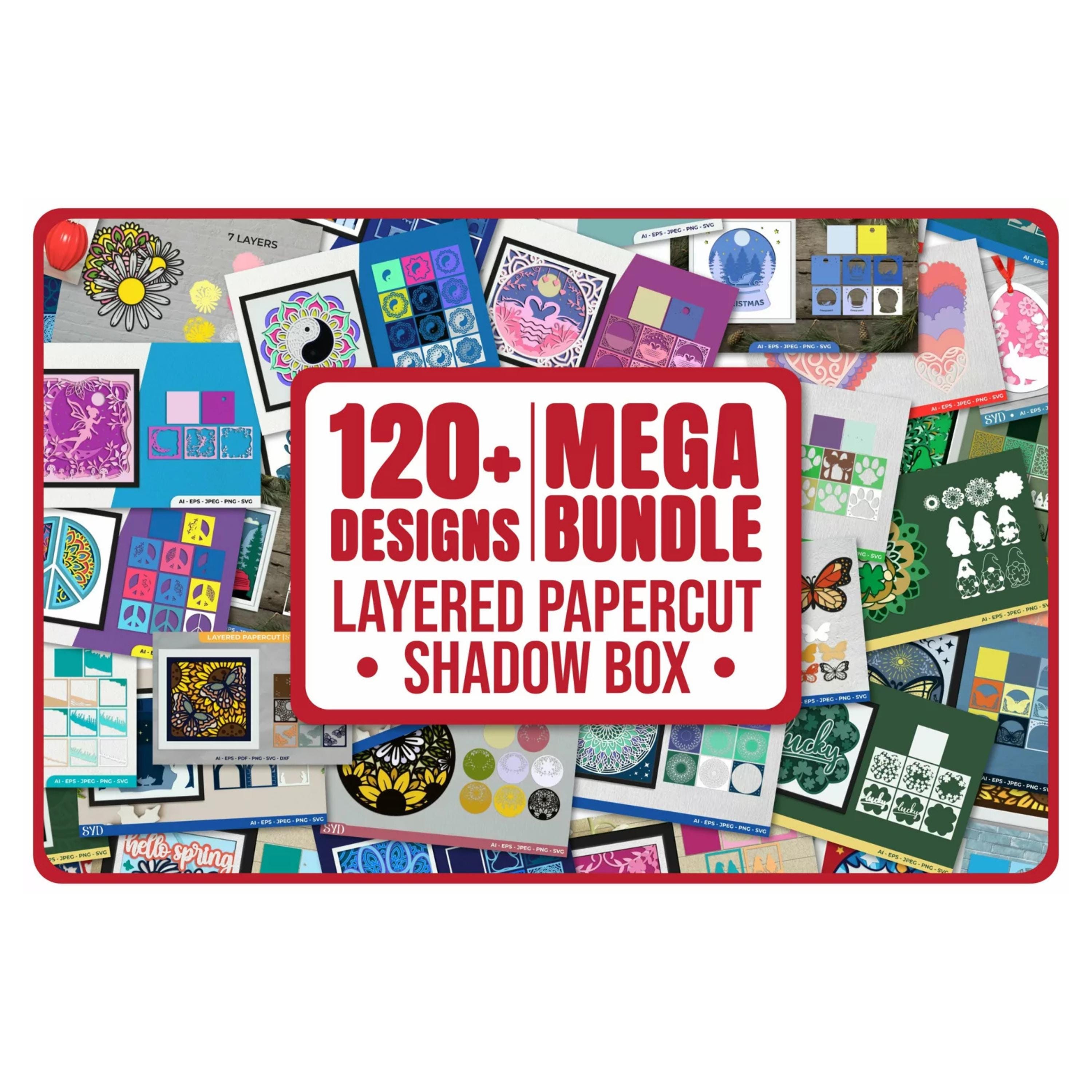 3D Layered Paper Cut Art 120 Designs Mega Bundle - Etsy