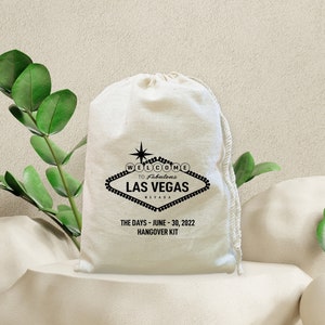 Las Vegas Bachelorette Favor Bag | hangover kit | las Vegas party favors |  Custom Mini Favor bag | Nevada bag | Birthday Favor Bag