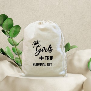 Girls Trip Survival Kit - Hangover Kit - Bachelorette Party-Girls’ Night - Hangover Recovery Kit- Bachelorette Party Favor - Girls Weekend