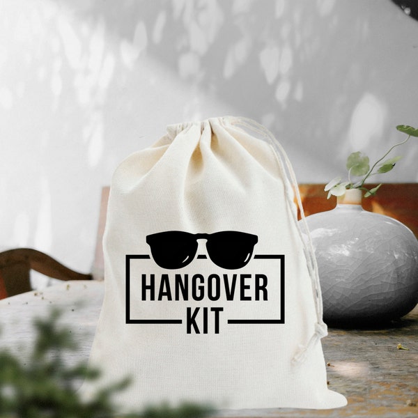 Hangover kit, Survival kit, Hangover Sunglass, Sunglass favor bags, Beach party bags, Hen party bags, Muslin bags, Christmas gift, Favor bag