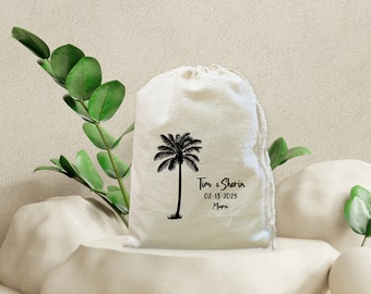 Destination Wedding Welcome Bags-Tropical Wedding Favors-Destination Wedding Favors-Palm Tree Welcome Bags-Beach Wedding Welcome Bag