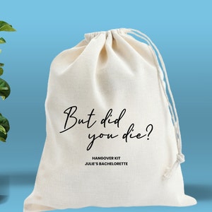 But Did You Die But Did You Die Hangover Kit Hangover Recovery Kit But Did You Die Bag Custom Bachelorette Bags Custom Hangover image 4