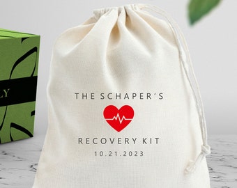 Wedding Recovery kit, Guest Favor Bags, Personalized Hangover Kit, Canvas Bags, Wedding Recovery Kit, Wedding Survival Kit, Recovery Kit