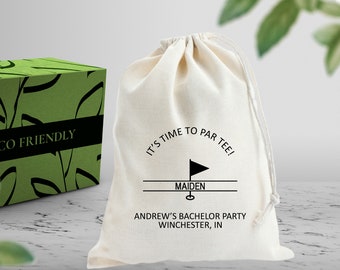 Golf Bachelor Party Favor Bags - Personalized Golf Bags - Custom Golfing Bachelor Party Gifts for Groomsmen - Golf Wedding Par-Tee Gift Bags