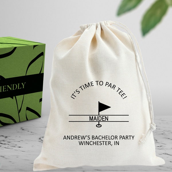 Golf Bachelor Party Favor Bags - Personalized Golf Bags - Custom Golfing Bachelor Party Gifts for Groomsmen - Golf Wedding Par-Tee Gift Bags