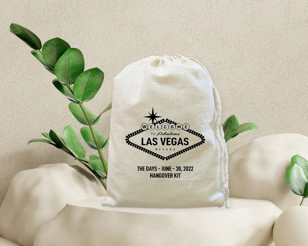 Las Vegas Bachelorette Favor Bag Hangover Kit Las Vegas Party Favors