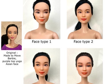 12"(30cm) doll face repainting w/ articulated doll body