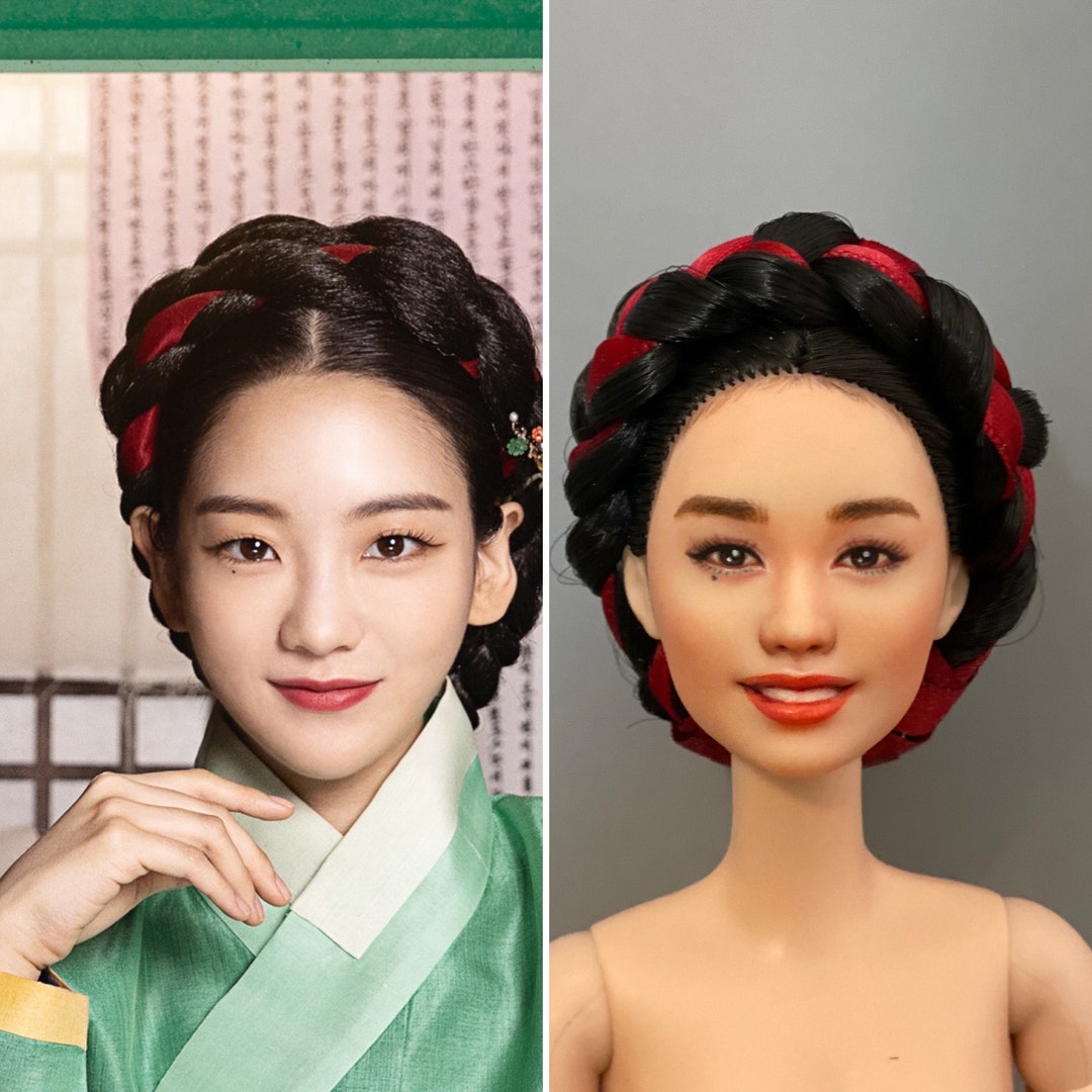 Korean Traditional 'braided Wig W/ Ribbon Wrapped' for Up-hair Styles ...