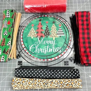 DIY Christmas Wreath Kit, Merry Christmas Wreath Kit, Holiday DIY wreath kit, DIY Holiday Wreath Kit, Christmas Wreath Kit, Holiday Wreath
