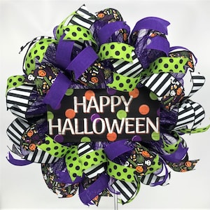 Happy Halloween Wreath, Halloween Wreath for Front Door, Halloween Decor, Halloween Wreath,  Autumn Wreath, Fall Wreath, Halloween Decor