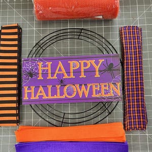 DIY Halloween Wreath, Happy Halloween Wreath Kit, DIY Halloween Decor, Halloween Door Wreath Kit, Halloween Wreath Kit, Halloween Decor