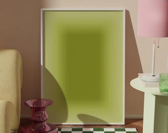 Green Cosmic Aura Gradient Poster, Popular Spiritual Downloadable Art Print, Trendy Instant Download Poster, Aura Printable Aesthetic Poster
