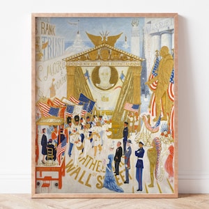 The Cathedrals of Wall Street, Florine Stettheimer, Downloadable Digital Vintage Poster, Printable Wall Art, Bohemian Home Decor, Painting