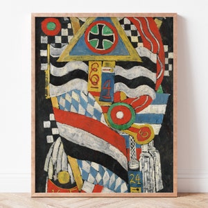 Printable Oil Painting, Downloadable Art Poster, Digital Art Print, Wall Art Home Decor, Portrait of a German Officer, Marsden Hartley, Boho