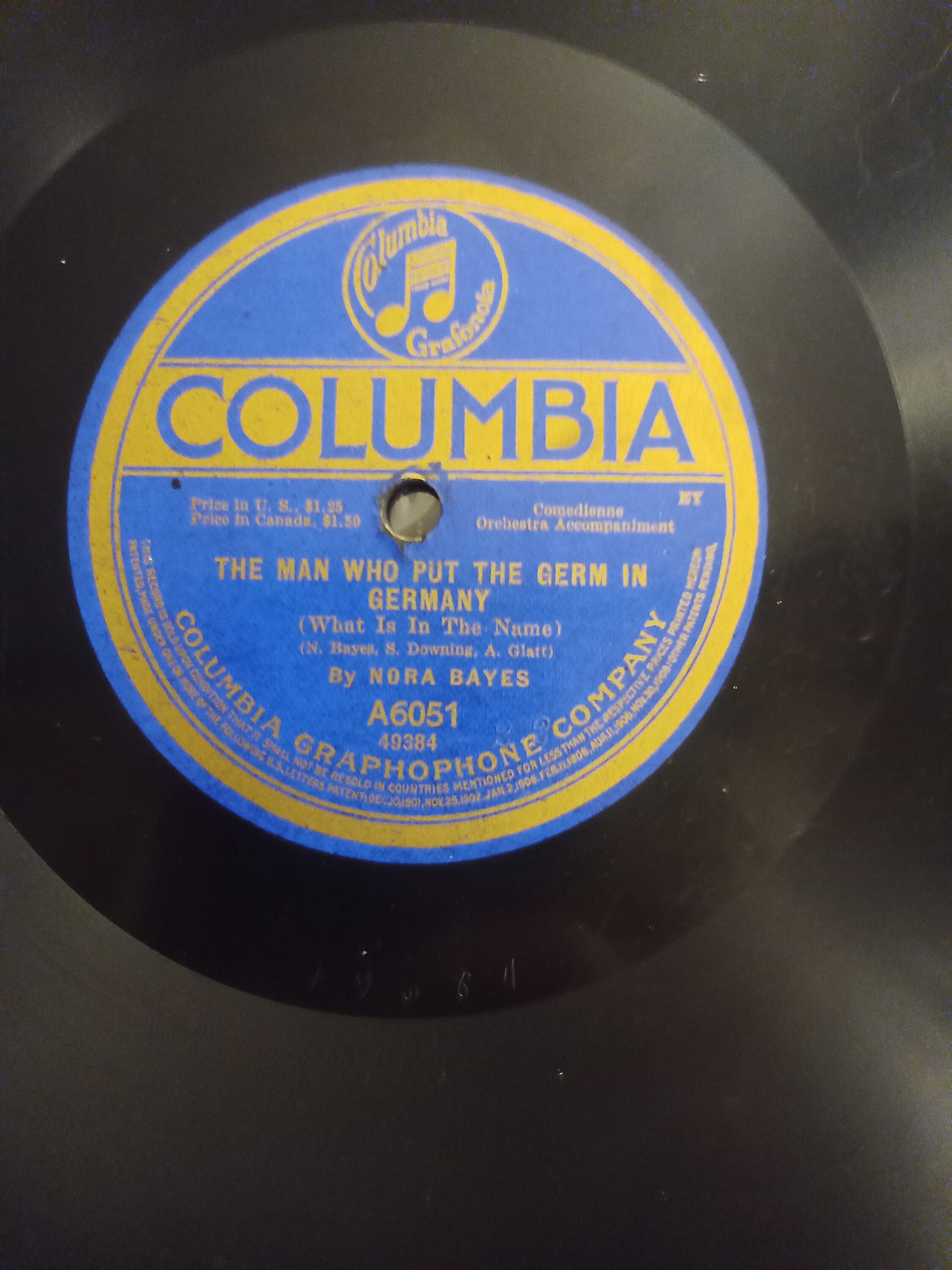 Nora Bayes Mammy's Chocolate Soldier 1918 78RPM RARE - Etsy