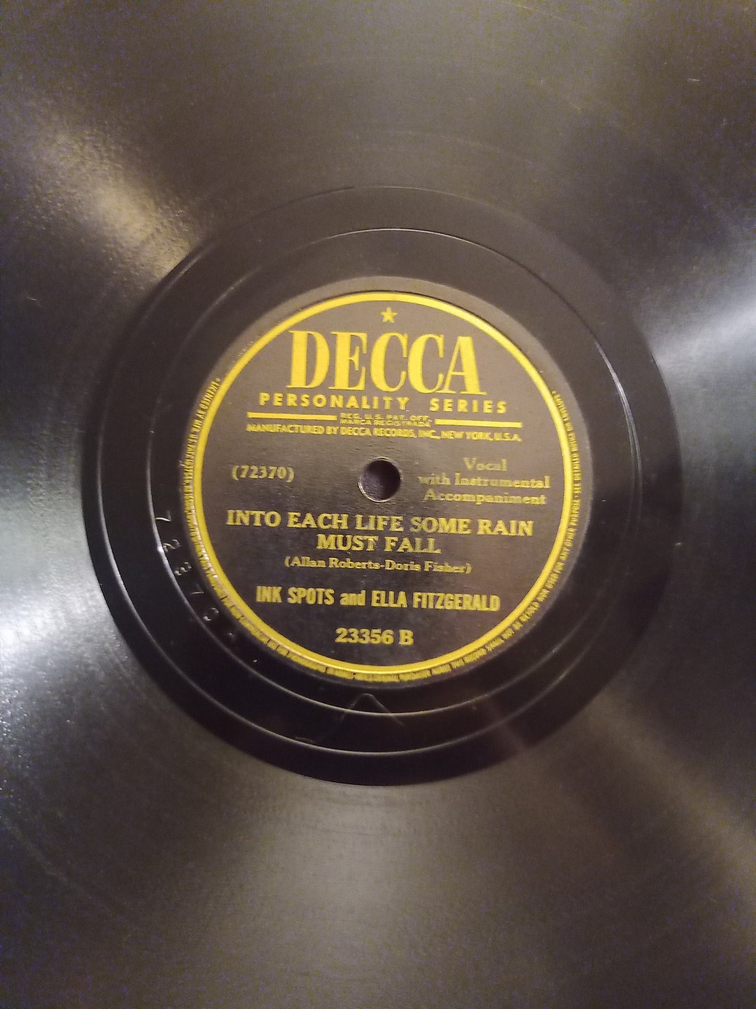 Ella Fitzgerald & the Ink Spots Rare Decca Shellac 78 Rpm Etsy