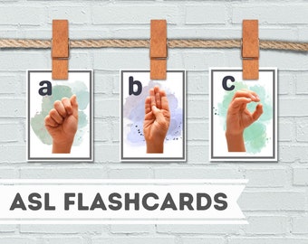 ASL Flash Cards | Sign Language Cards | Education | Language | American Sign Language | Learn ASL | Classroom Materials