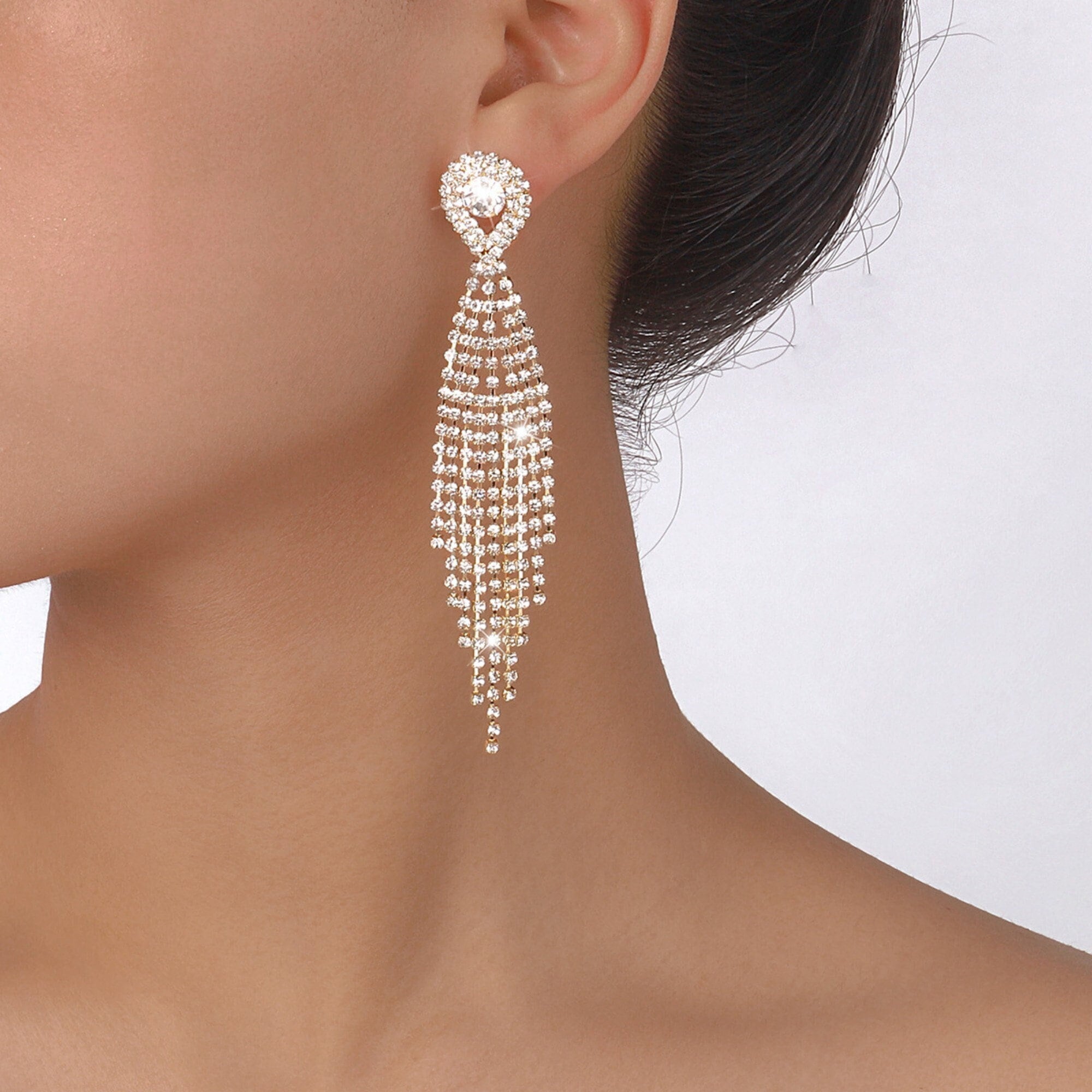 Wholesale Rhinestone Earrings by the Dozen | Bridal Jewelry | Prom Jewelry